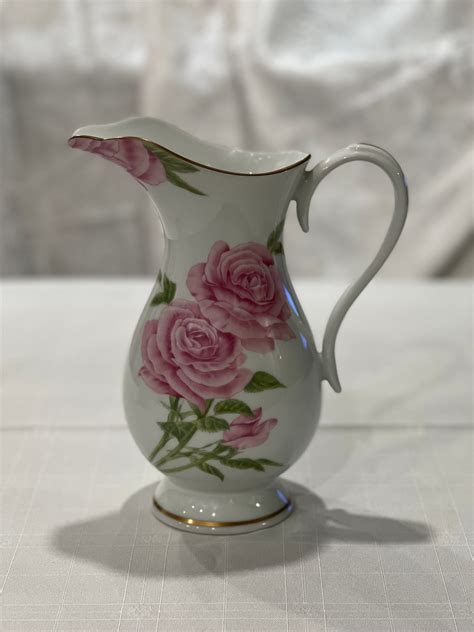 the franklin mint givenchy rose pitcher and bowl 1988|Givenchy Rose Pitcher AND Bowl Set Porcelain Franklin Mint Japan.